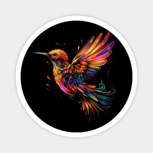 Neon Hummingbird #3 Magnet